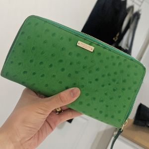 Kate Spade Ostrich Embossed Leather Alexander Wall